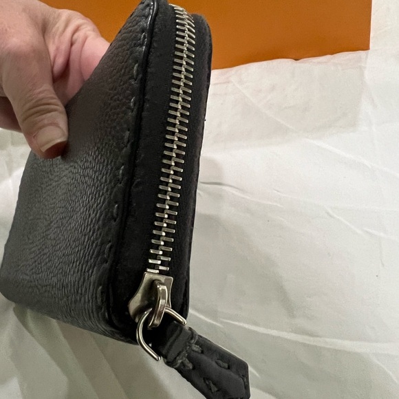 Fendi Selleria Grey Zip Around Wallet - Picture 6 of 7